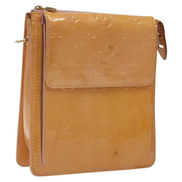 LOUIS VUITTON Monogram Vernis Motto Pouch Marshmallow Pink M91312 Auth 120333 - Picture 1 of 16